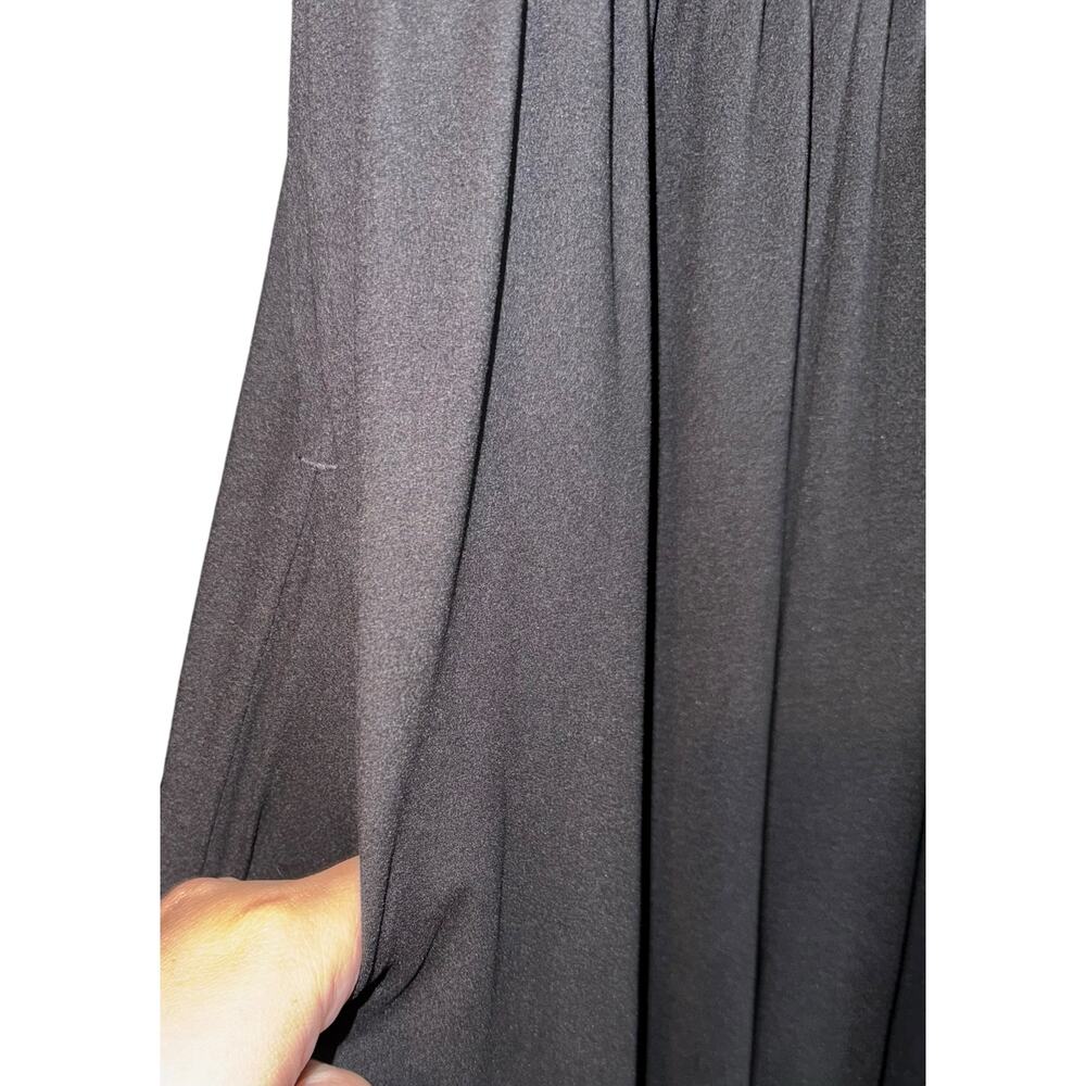 Rae Mode Black Sleeveless Cropped Jumpsuit Women's Small Wide Leg Pockets Yoga - Picture 2 of 6